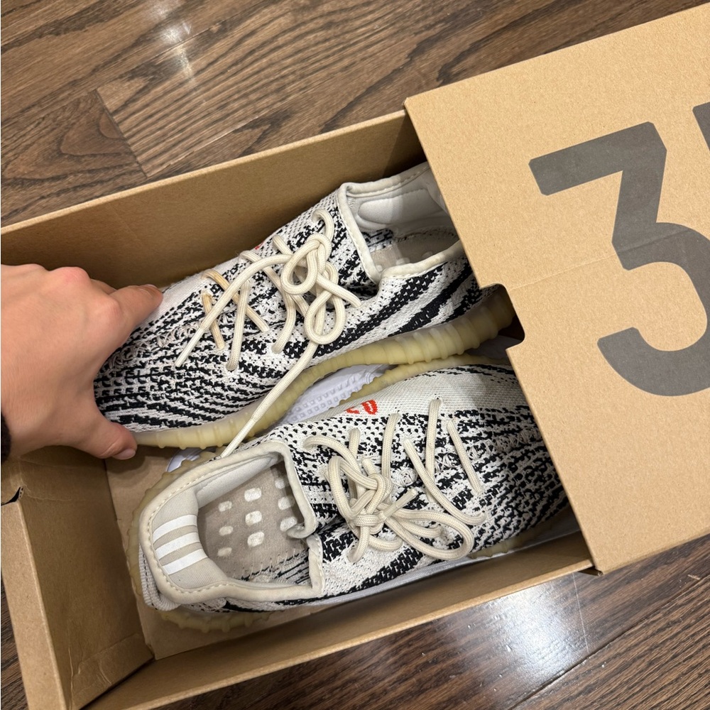 Yeezy Zebra Black and White Sneakers
